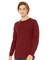 BELLA+CANVAS Long Sleeve Heavy Cotton Jersey Tee for Everyday Wear, Layering & Custom Printing Unisex Crewneck Shirt